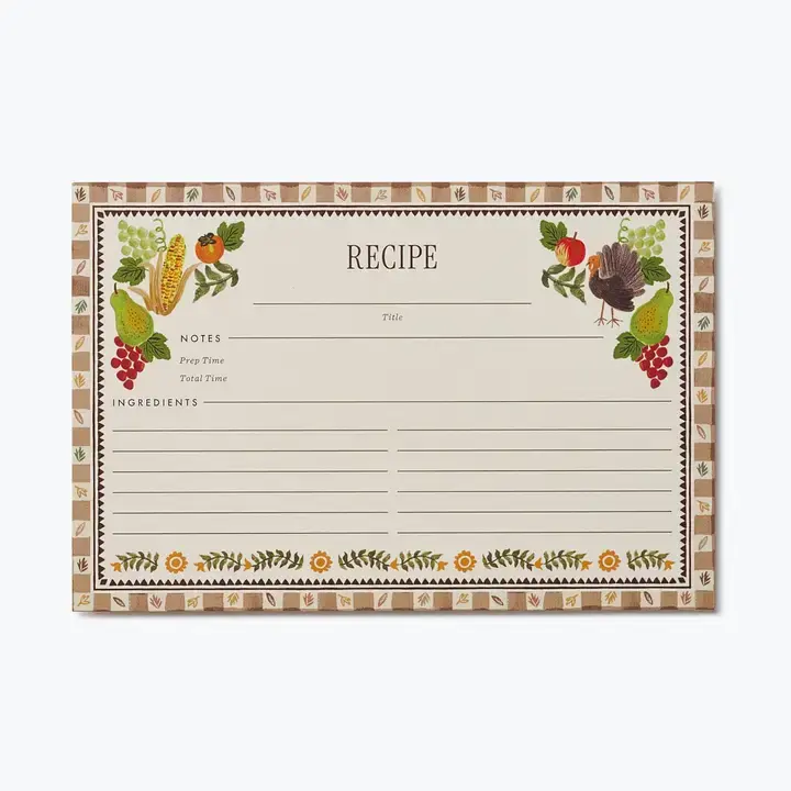 Rifle Paper Co - RP RP HGRC - Harvest Recipe Cards, set of 12