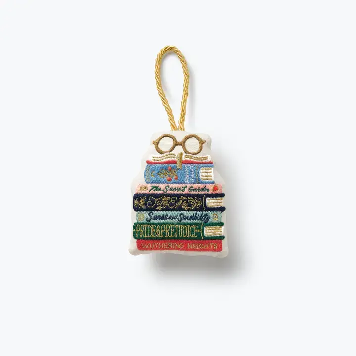 Rifle Paper Co - RP RP OR - Book Club Embroidered Ornament