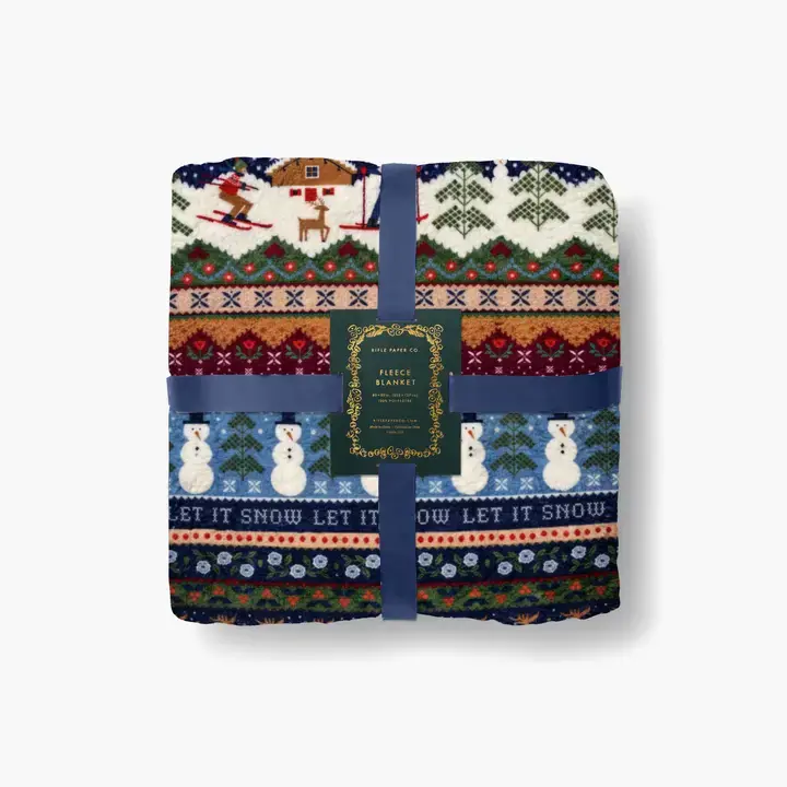 Rifle Paper Co - RP RP HG - Ski Chalet Fleece Blanket