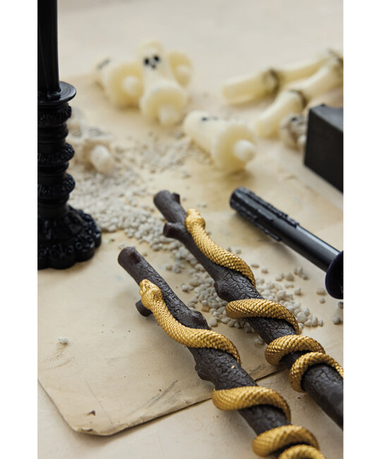Creative Co-Op - CCO CCO CA - Gold Snake Twig Taper Candle Set of 2