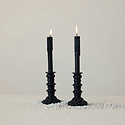 Creative Co-Op - CCO CCO CA - Black Taper Holder Shaped Candle Single