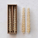Creative Co-Op - CCO Gold Edge Tree Shaped Taper Candles Set, Eggnog