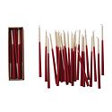 Creative Co-Op - CCO CCO CATA - Red + Cream Two-Tone Thin Taper Candle (1/2" Round)  Box Set of 24, Unscented 10" tall
