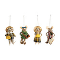 Creative Co-Op - CCO CCO OR - Tourist Mouse Wool Felt Ornament (Assorted Styles)