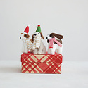 Creative Co-Op - CCO CCO OR - Scarf Dog Felt Ornament (assorted)