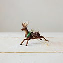 Creative Co-Op - CCO CCO OR - Deer with Wreath Hand-Paointed Glass Ornament