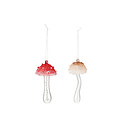 Creative Co-Op - CCO CCO OR - Mushroom Glass Ornament (assorted)