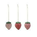 Creative Co-Op - CCO CCO OR - Embossed Strawberry Ceramic Ornament