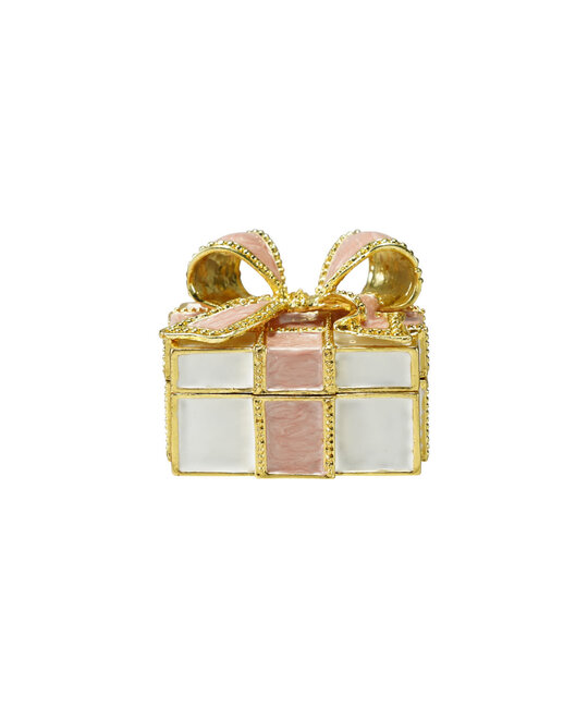 Creative Co-Op - CCO CCO GI - Gift Shaped Enameled Trinket Box