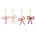 Creative Co-Op - CCO CCO OR - Beaded Bow Ornament (Assorted)