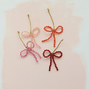 Creative Co-Op - CCO CCO OR - Beaded Bow Ornament (Assorted)