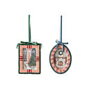 Creative Co-Op - CCO CCO OR - Beaded Frame Ornament with Velvet Bow (Assorted)