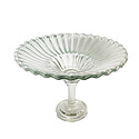 Creative Co-Op - CCO CCO HG - Short Fluted Glass Pedestal Bowl