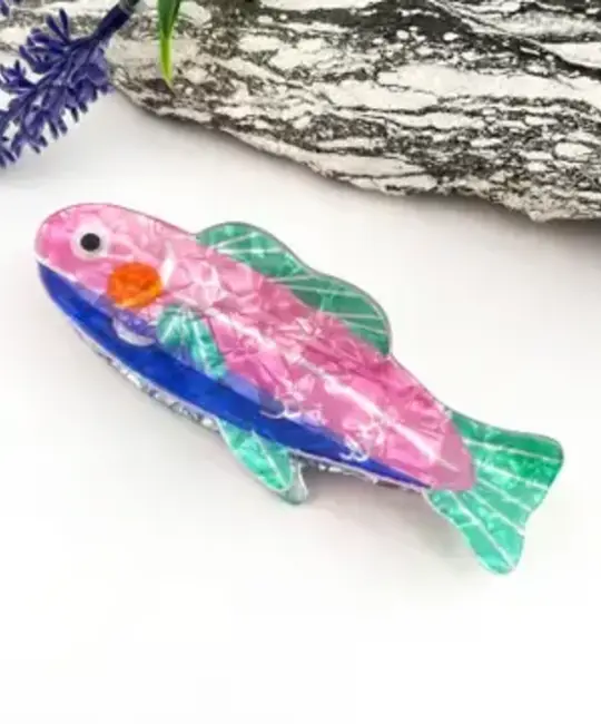 MIL ACHA - Pink Cartoon Sardine Claw Hair Clip