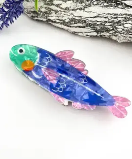 MIL ACHA - Blue Cartoon Sardine Claw Hair Clip