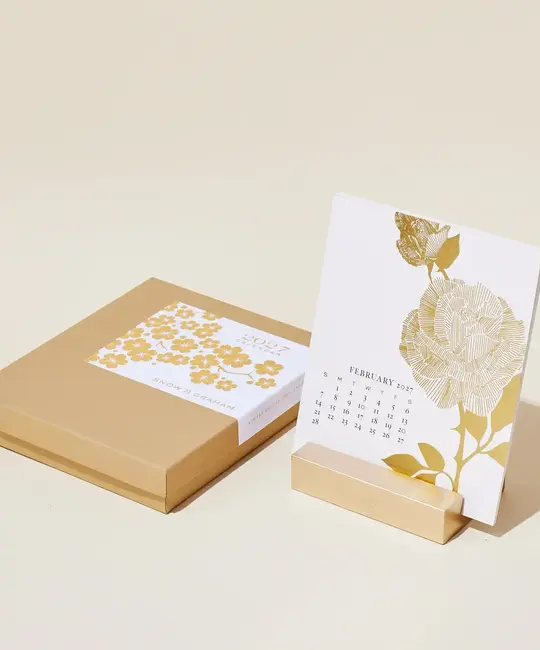 Snow and Graham - SG SG CADE - 2027 Gold 20th Anniversary Special Edition Desk Calendar