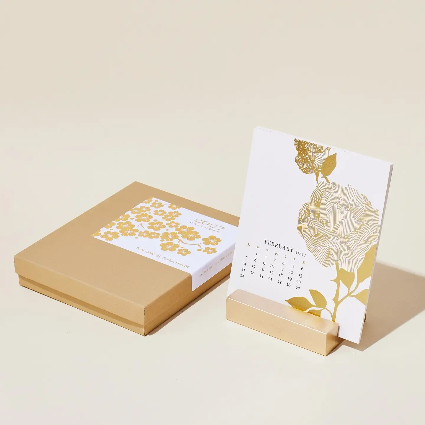 Snow and Graham - SG SG CADE - 2027 Gold 20th Anniversary Special Edition Desk Calendar