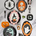 Meri Meri - MEM MEM PS - Halloween Portrait Reusable Plate Set