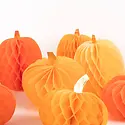 Meri Meri - MEM MEM PSDE - Pumpkin Honeycomb Decorations, Set of 10