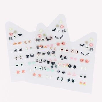 Meri Meri - MEM MEM GT - Black Cat Halloween Stick On Earrings