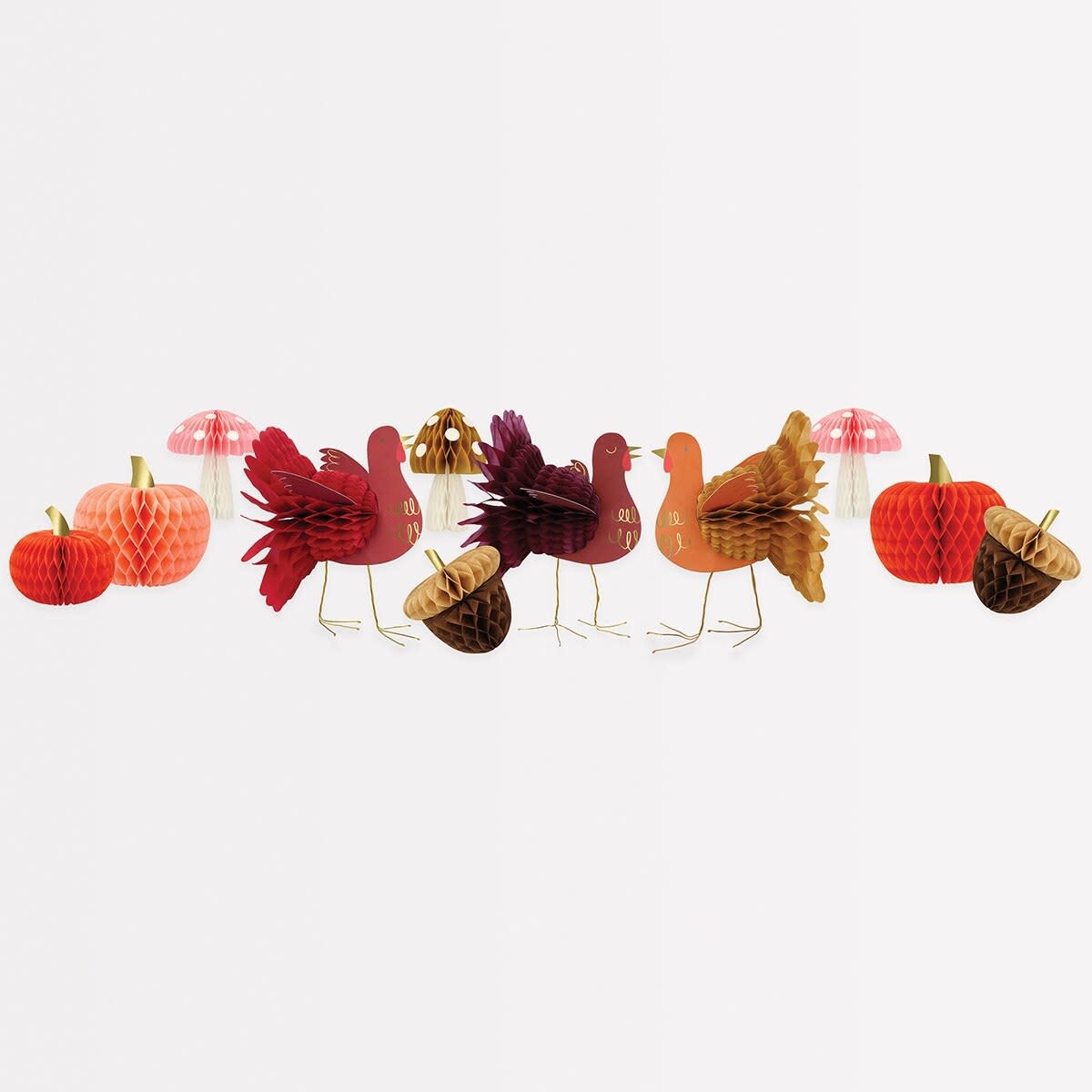 Meri Meri - MEM MEM PSDE - Honeycomb Thanksgiving Table Decorations