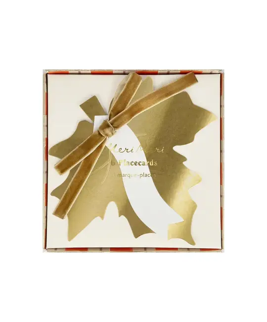Meri Meri - MEM MEM PC - Gold Leaf with Velvet Bow Place Cards