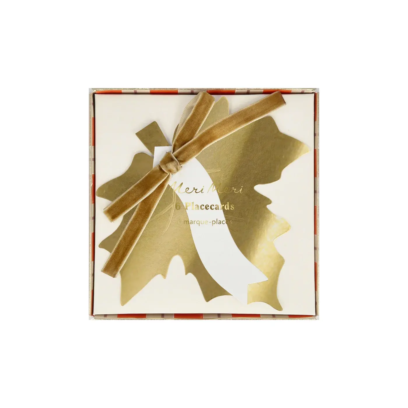 Meri Meri - MEM MEM PC - Gold Leaf with Velvet Bow Place Cards