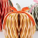 Meri Meri - MEM MEM PSDE - Fall Stripe Large Pumpkin Honeycomb Decorations
