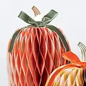 Meri Meri - MEM MEM PSDE - Fall Stripe Large Pumpkin Honeycomb Decorations