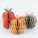 Meri Meri - MEM MEM PSDE - Fall Stripe Large Pumpkin Honeycomb Decorations