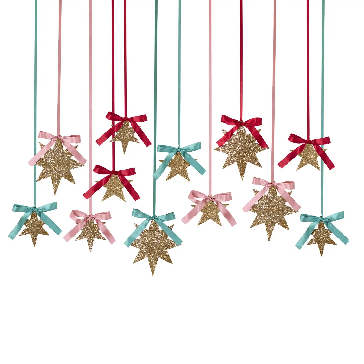 Meri Meri - MEM MEM PSDE - Gold Glitter Stars Hanging Decorations