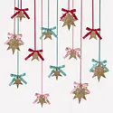 Meri Meri - MEM MEM PSDE - Gold Glitter Stars Hanging Decorations
