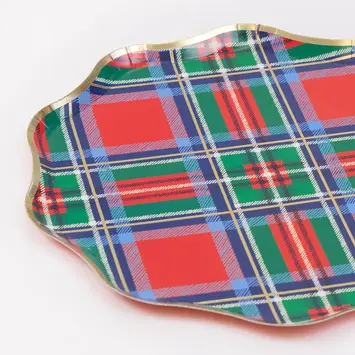 Meri Meri - MEM MEM PSPL - Tartan Plaid Mix Small Side Plates