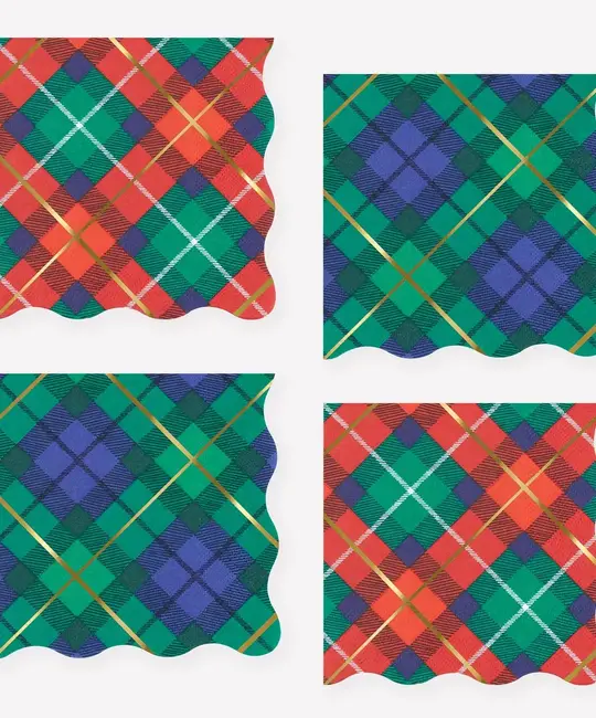 Meri Meri - MEM MEM PS - Tartan Plaid Mix Small Napkins