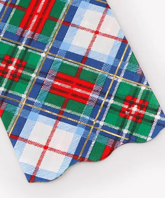 Meri Meri - MEM MEM PS - Tartan Plaid Mix Guest Dinner Napkins