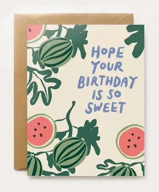 Our Heiday - OH OHGCBI0024 - So Sweet Watermelon Birthday Card