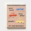 Our Heiday - OH OHGCBI0025 - Honking Cars Birthday Card