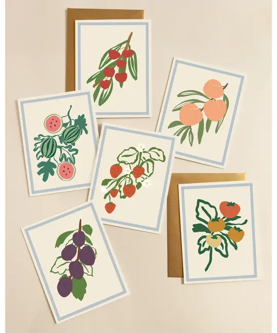 Our Heiday - OH OH NSBL - Harvest Spring & Summer Fruits Assorted Boxed Note Set