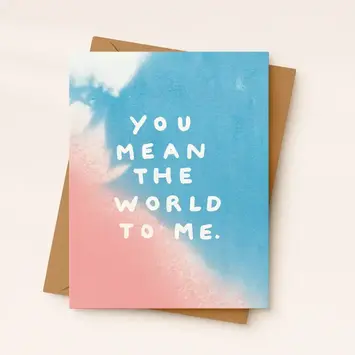 Daydream Prints - DP DPGCFR0004 - You Mean The World To Me Card