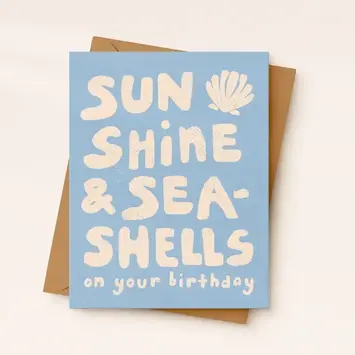 Daydream Prints - DP DPGCBI0026 - Sunshine and Seashells Birthday Card