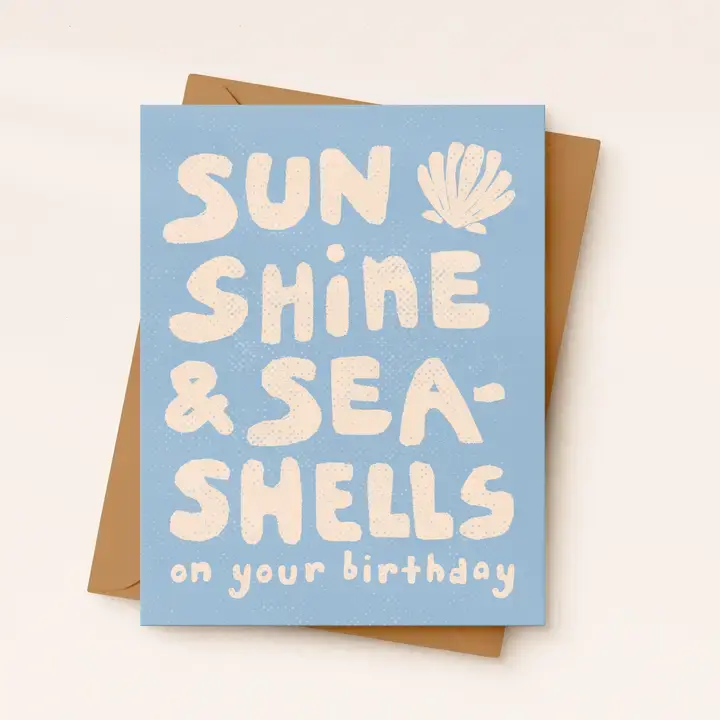 Daydream Prints - DP DPGCBI0026 - Sunshine and Seashells Birthday Card