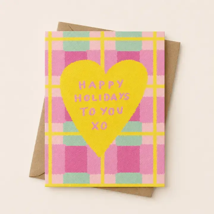 Daydream Prints - DP DPGCHO0004 - Pinkmas Plaid Holiday Card
