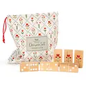 One Canoe Two Letterpress - OC OC GPGA - Scandinavian Floral Wooden Domino Game Set