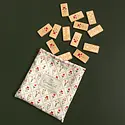 One Canoe Two Letterpress - OC OC GPGA - Scandinavian Floral Wooden Domino Game Set