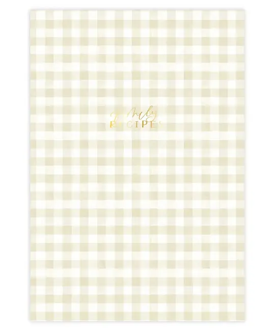 One Canoe Two Letterpress - OC OC HG - Beige Gingham Heirloom Recipe Book