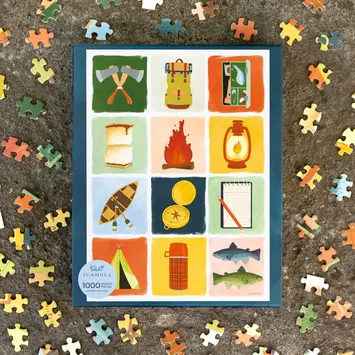 One Canoe Two Letterpress - OC OC GP - Campfire stories 1000 Piece Jigsaw Puzzle