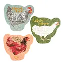One Canoe Two Letterpress - OC OC GP - Chicken Meadows 100 Piece Shaped Jigsaw Puzzle Set of 3