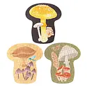 One Canoe Two Letterpress - OC OC GP - Midnight Flora & Fauna 100 Piece Shaped Jigsaw Puzzle Set of 3