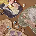 One Canoe Two Letterpress - OC OC GP - Midnight Flora & Fauna 100 Piece Shaped Jigsaw Puzzle Set of 3