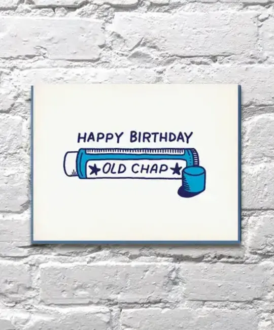 Bench Pressed - BP BPGCBI0017 - Old Chap Chapstick Birthday Card